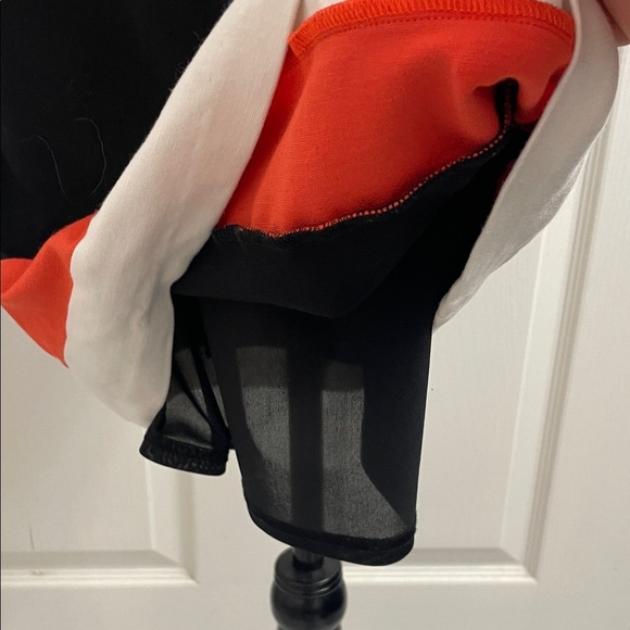 Vince Camino Colorblock Sleeveless Dress - Orange/Black/Cream Crew Neck Size 10 - Picture 4 of 11